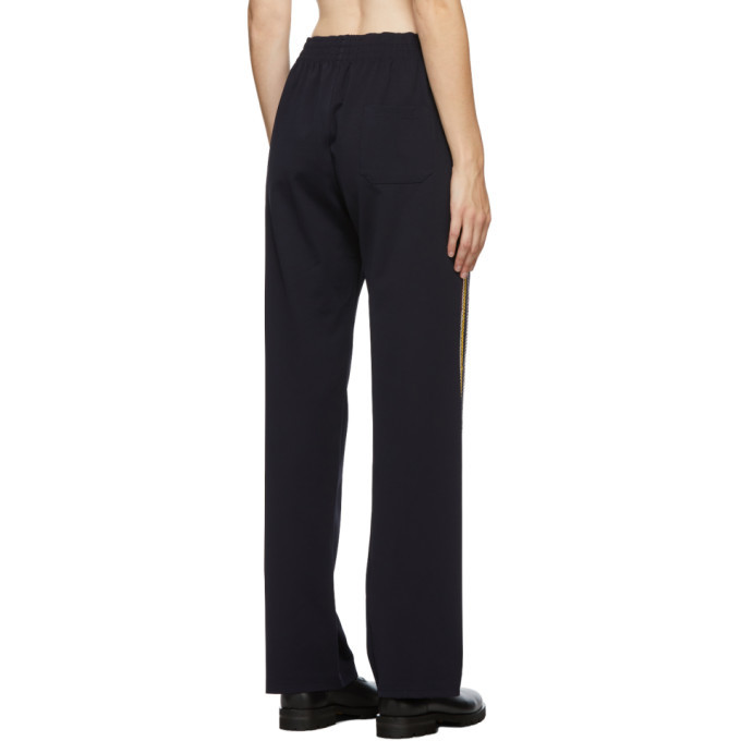 Wales Bonner Black Crochet Palms Track Pants Wales Bonner