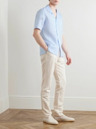 Canali - Camp-Collar Linen Shirt - Blue