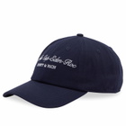 Sporty & Rich Women's Hotel du Cap Cursive Hat in Navy White 