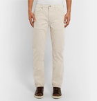 TOM FORD - Slim-Fit Stretch-Cotton Corduroy Trousers - Ecru