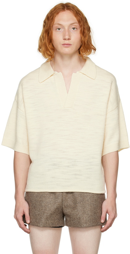 Photo: King & Tuckfield Off-White Oversized SL Polo