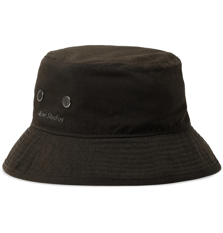 Photo: ACNE STUDIOS - Logo-Appliquéd Nylon Bucket Hat - Green