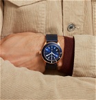 Maurice de Mauriac - L2 42mm Bronze and Leather Watch, Ref. No. L2 BRONZE DEEP BLUE - Blue