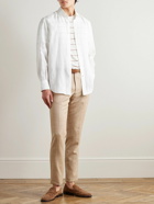 Brunello Cucinelli - Cutaway-Collar Linen Shirt - White