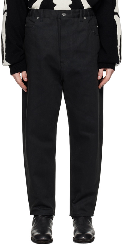 Photo: TAKAHIROMIYASHITA TheSoloist. Black Super Loose Fit Jeans