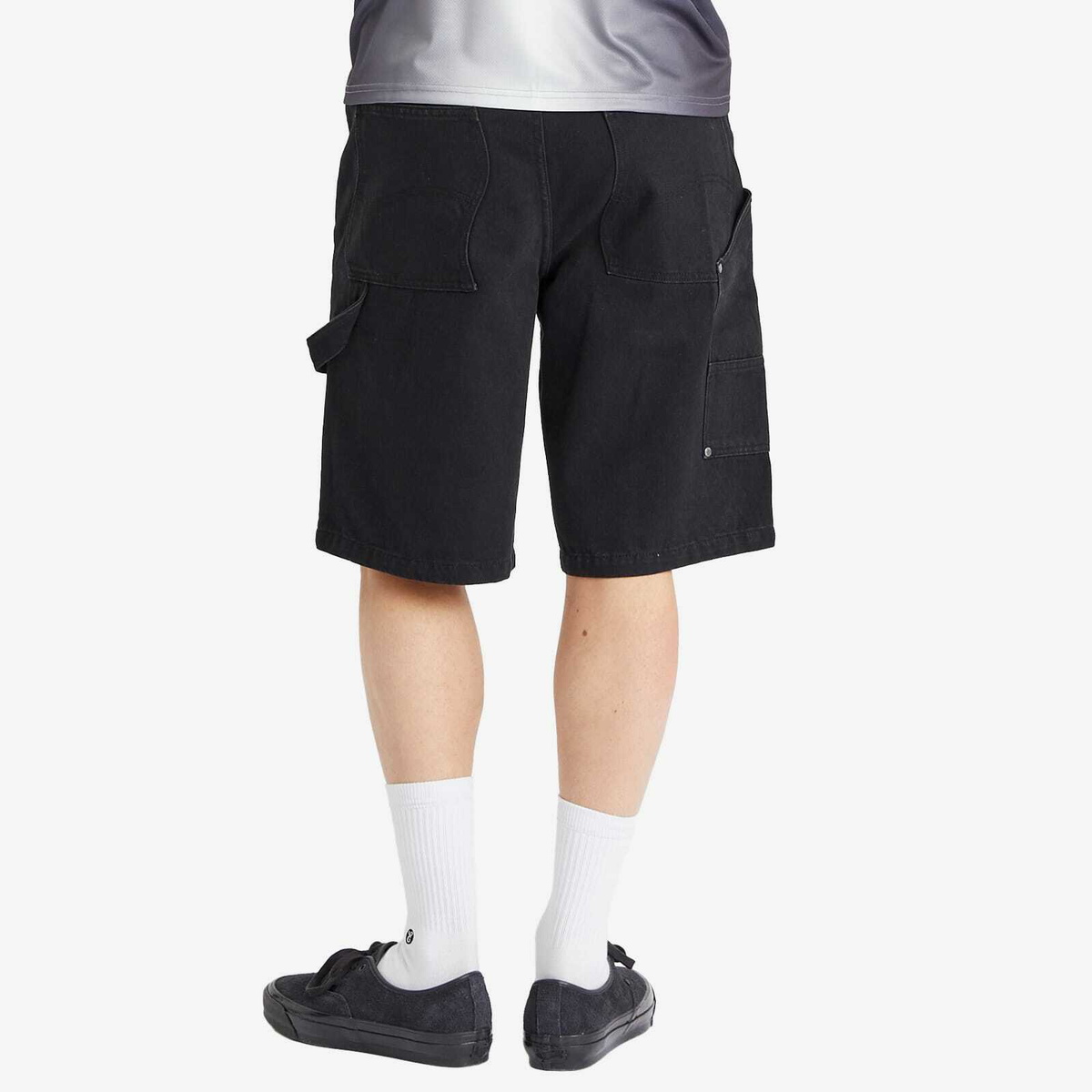Dime Men's Carpenter Denim Shorts in Jet Black