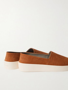 Fear of God - Croc-Effect Leather Espadrilles - Brown