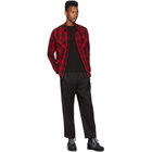 McQ Alexander McQueen Black Pinstripe Ben Trousers