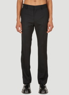 Satin Trimmed Tuxedo Suit Pants in Black