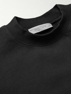 FEAR OF GOD ESSENTIALS - Logo-Flocked Cotton-Blend Jersey Sweatshirt - Black