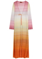Missoni Degradé Metallic-knit Cover up Orange
