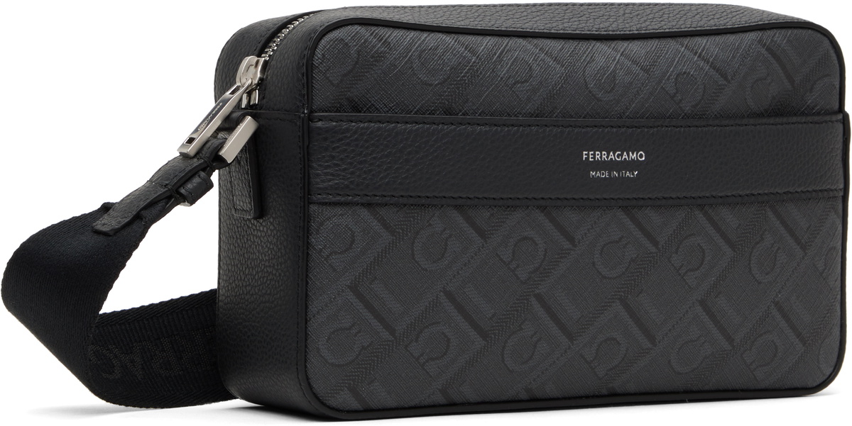 Ferragamo Black & Gray Crossbody Bag