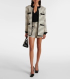 Veronica Beard Foster striped cotton-blend jacket