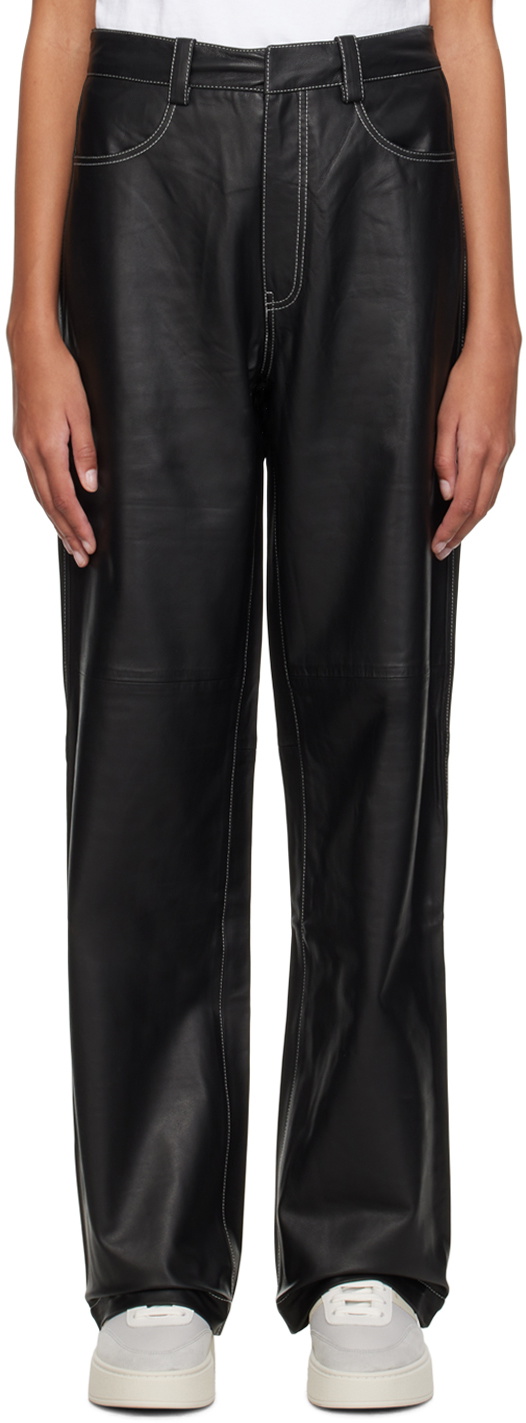 Axel Arigato Black Spencer Leather Pants Axel Arigato