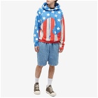 ERL Unisex Stars And Stripes Swirl Hoodie in Blue