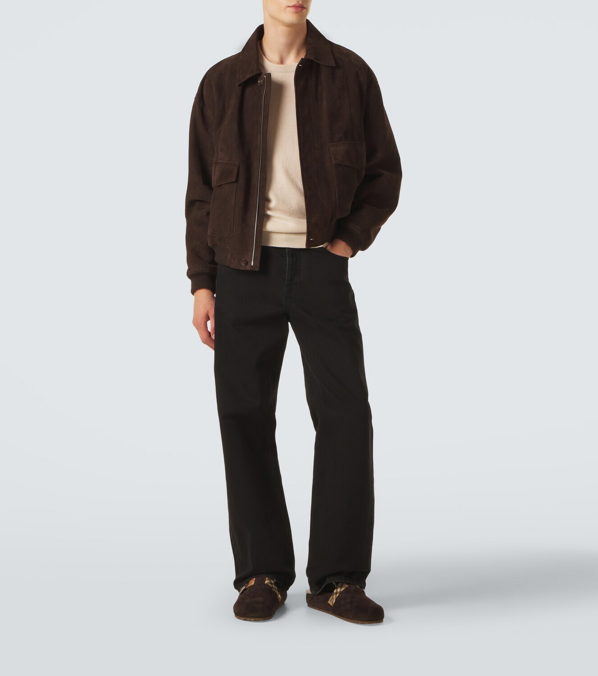 Burberry Urchin shearling-lined suede clogs