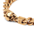 Alexander McQueen Men's Skull Chain Bracelet in Gold