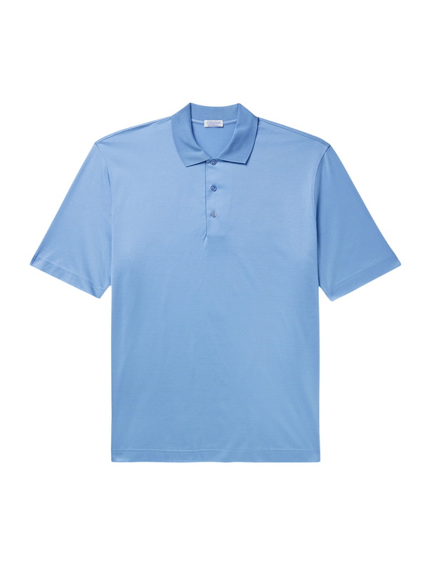 Photo: Charvet - Cotton Polo Shirt - Blue
