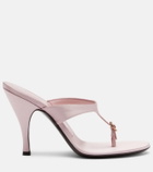 Herbert Levine Kiss And Tell embellished satin thong sandals