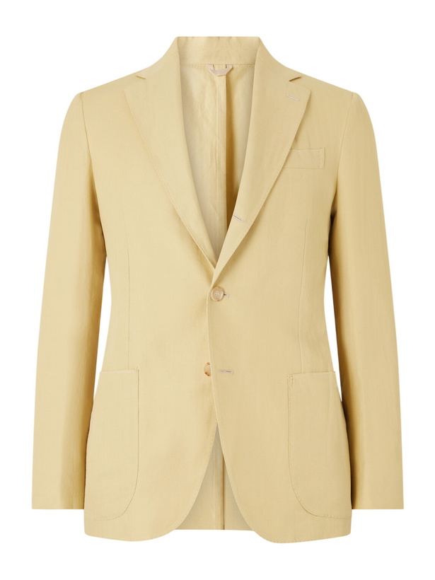 Photo: De Petrillo - Linen and Cotton-Blend Blazer - Yellow