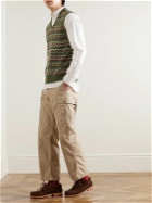 Beams Plus - Fair Isle Linen and Cotton-Blend Sweater Vest - Green