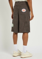 Honor The Gift Appliquéd Twill Shorts Black