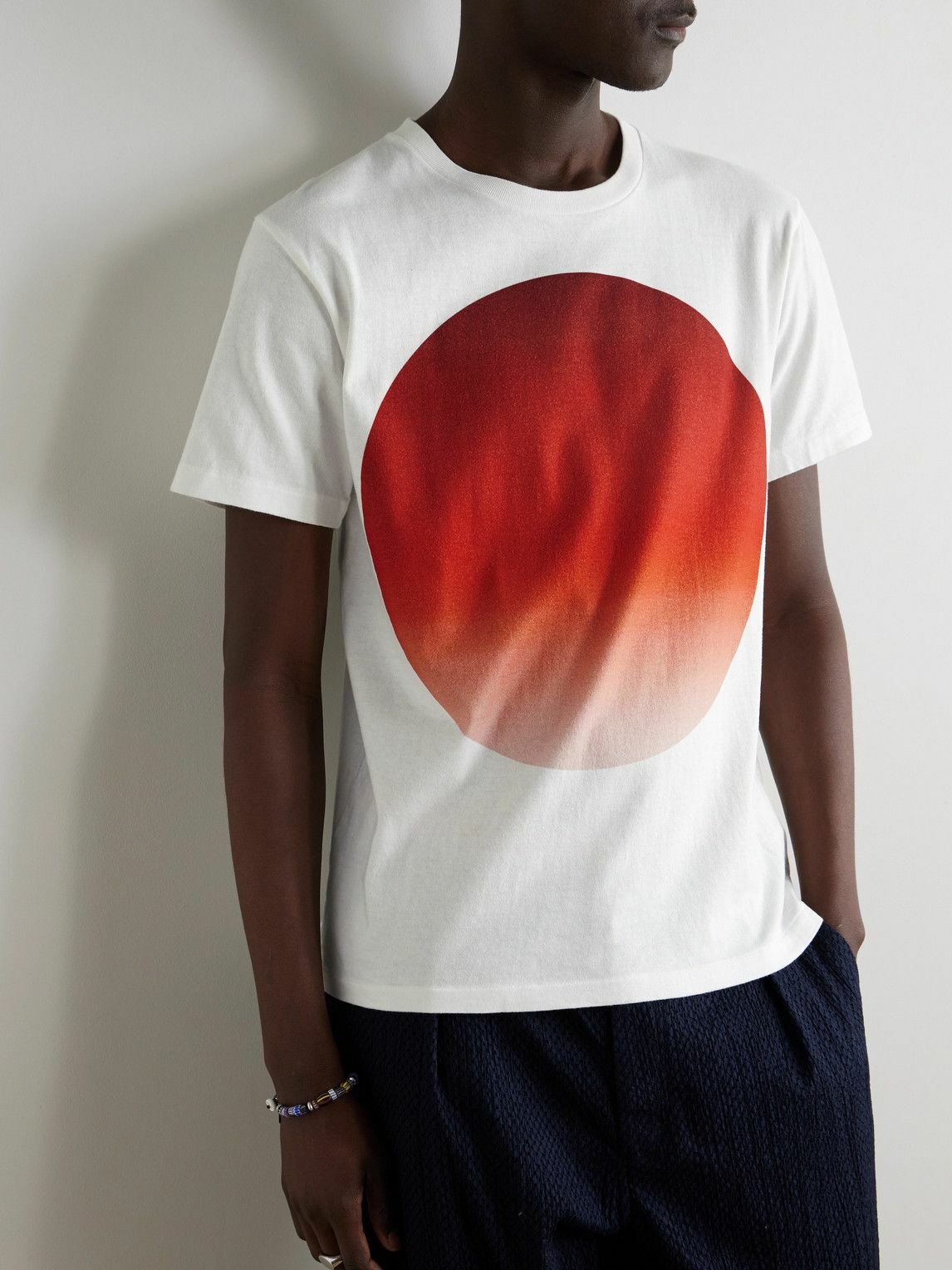 Blue Blue Japan - Omaru Gradation Printed Cotton-Jersey T-Shirt - White