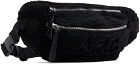 A.P.C. Black Faux-Shearling Belt Bag