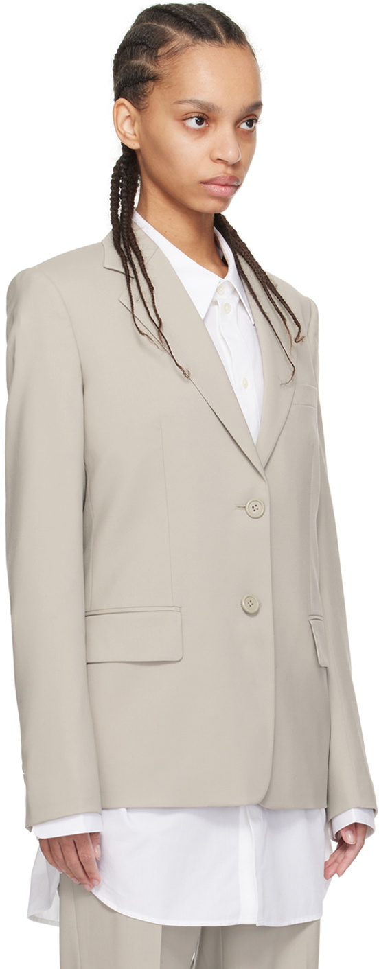 Helmut Lang Beige Classic Blazer