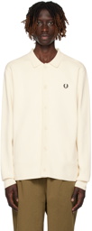 Fred Perry Off-White Button Cardigan