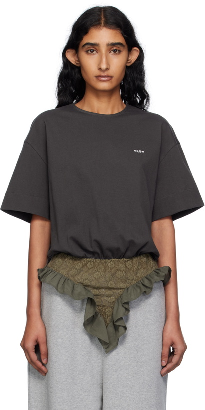Photo: Pushbutton Gray Ruffle Panty T-shirt