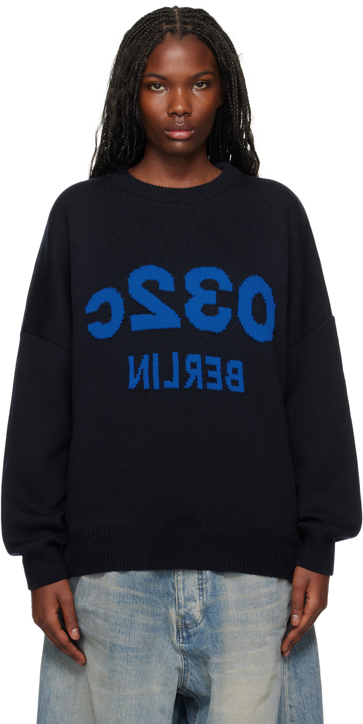 032c Navy Selfie Sweater