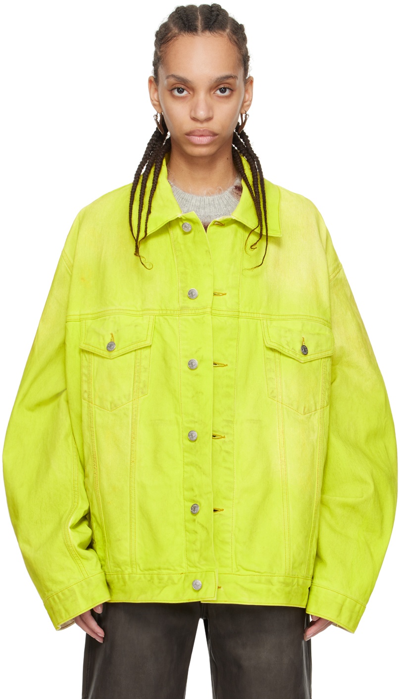 Acne Studios Oversized Fit Denim Jacket Indigo in Green for Men | Lyst