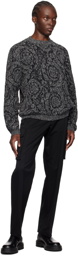 Versace Black Barocco Sweater