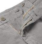 Aspesi - Slim-Fit Cotton-Moleskin Trousers - Gray