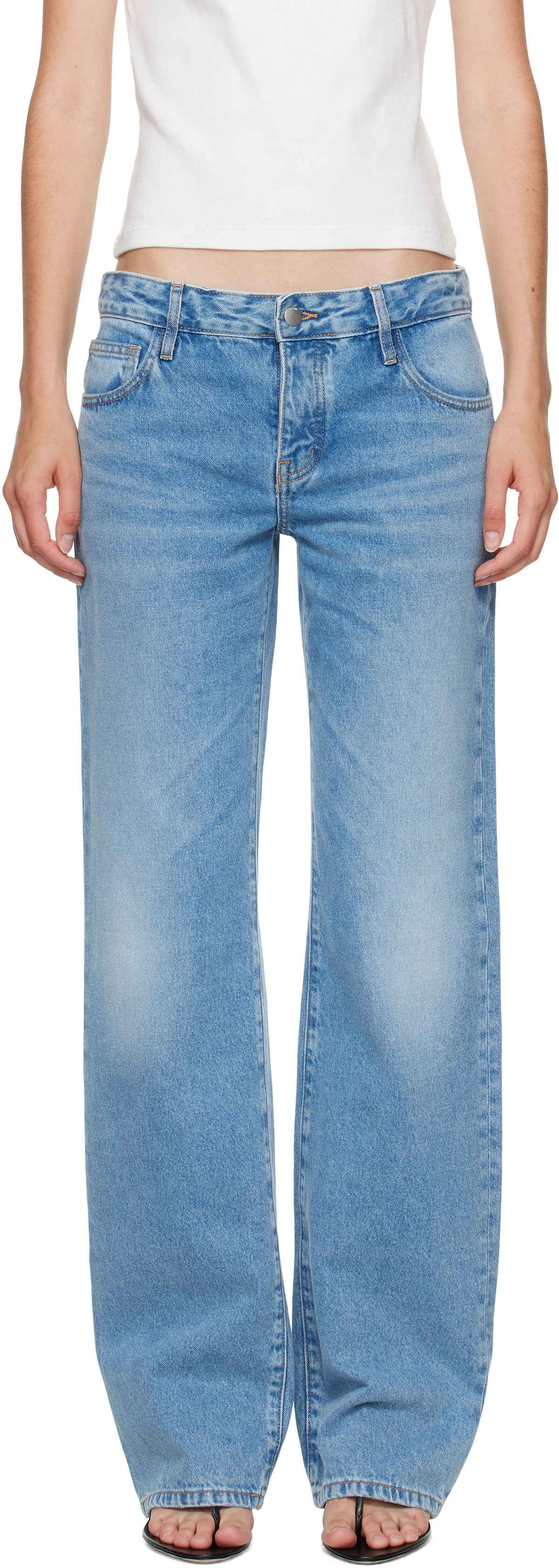 St. Agni Blue Outland Denim Edition Mid Rise Balloon Jeans