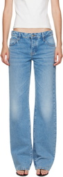 St. Agni Blue Outland Denim Edition Mid Rise Balloon Jeans