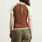 Adidas Women's Vintage T-Shirt in Preloved Brown/Semi Green Spark