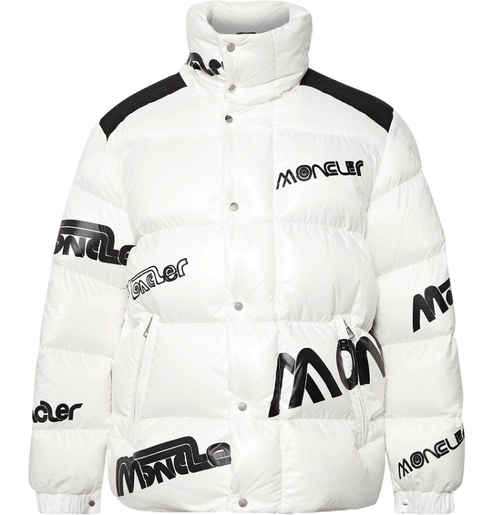 Photo: Moncler Genius - 2 Moncler 1952 Quilted Logo-Print Glossed-Shell Down Jacket - White