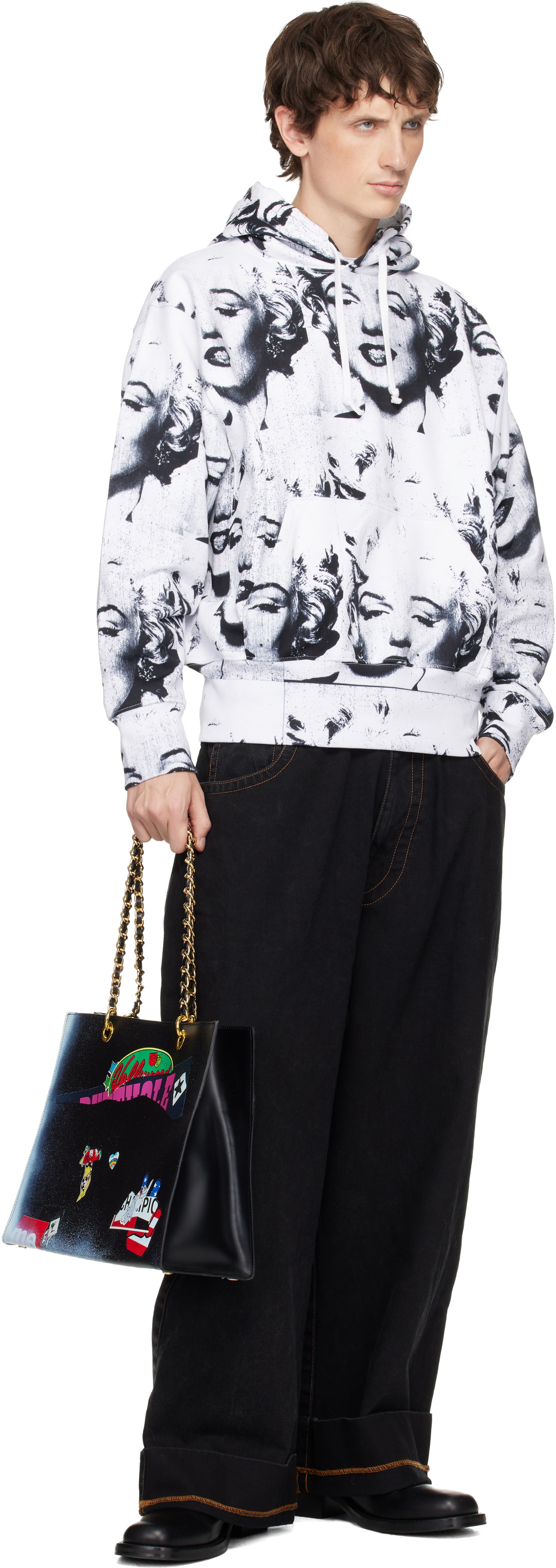 VAQUERA Black Trompe L'oeil Tote Vaquera