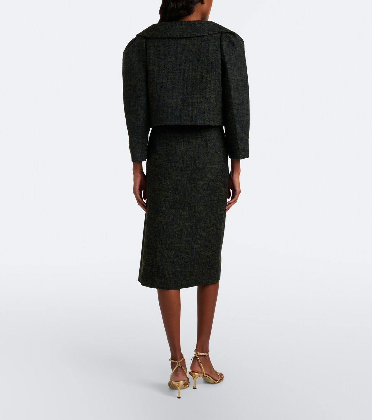 Shushu/Tong Tweed midi skirt