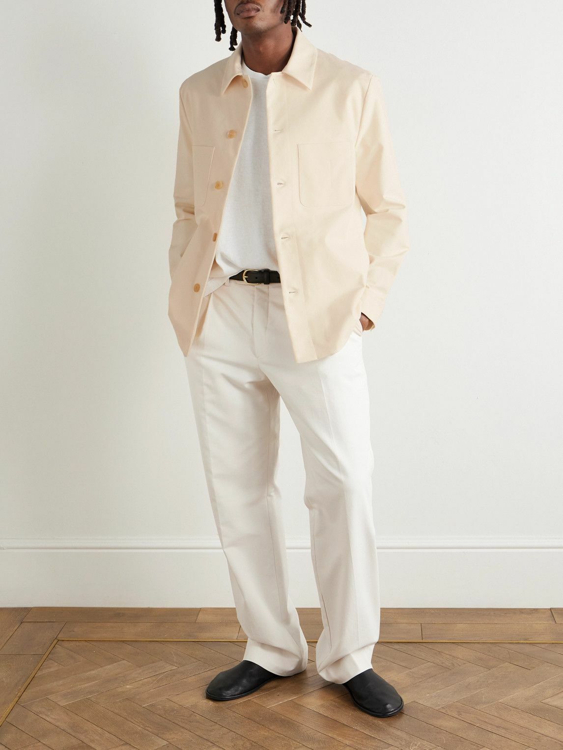 UMIT BENAN - Jerome Cotton-Blend Overshirt - Neutrals