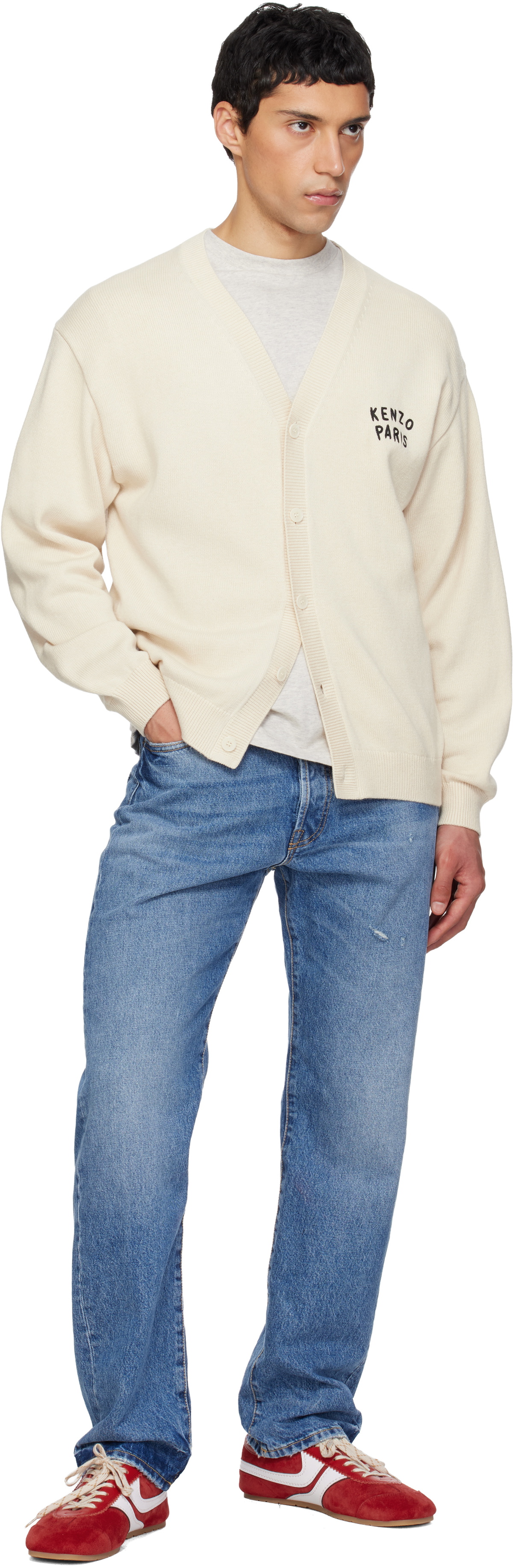 Kenzo Off-White Kenzo Paris 'KENZO Boke Heart' Cardigan