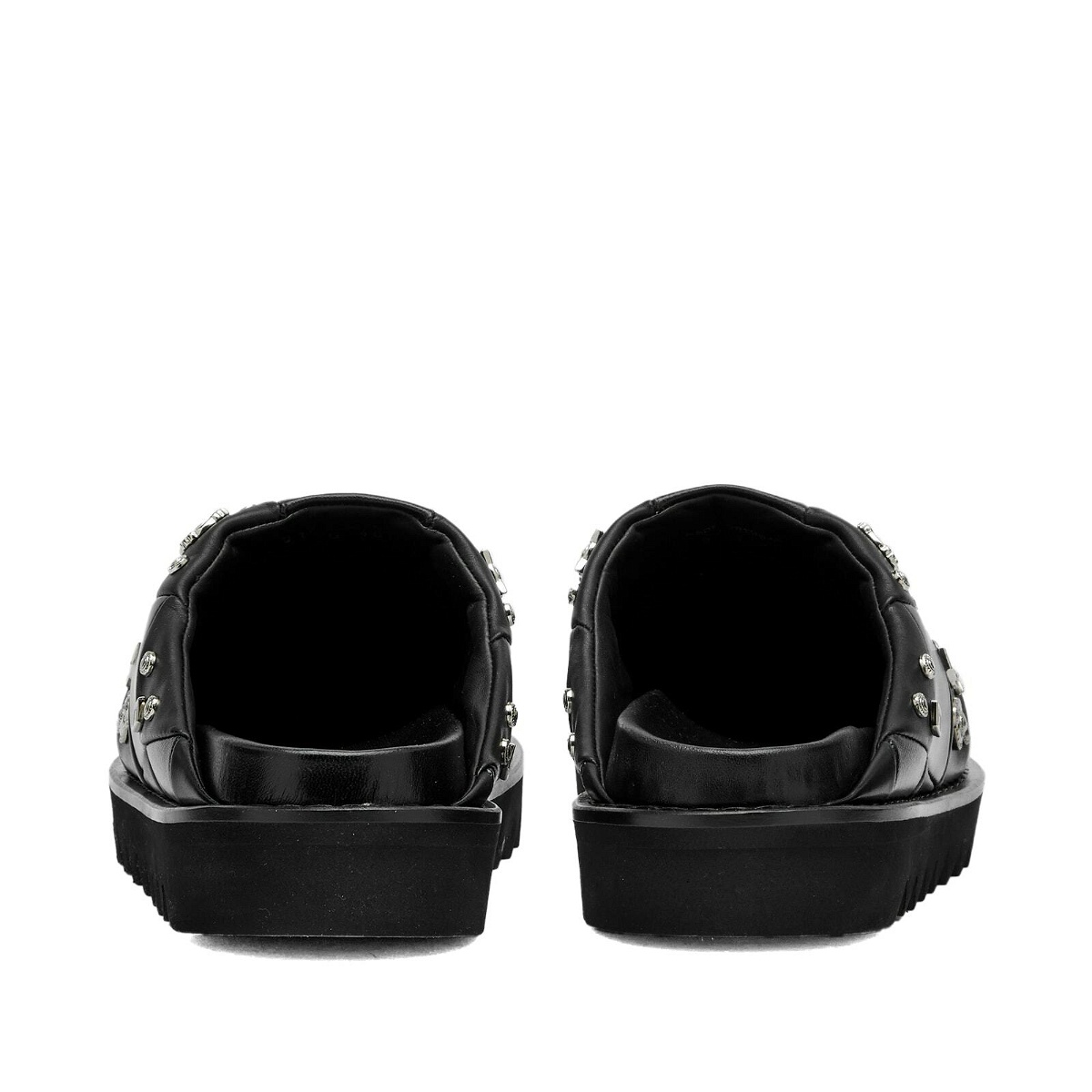 TOGA Women's Grid Stud Slip On Mule Shoes in Black Toga Pulla