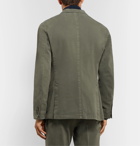 Boglioli - Grey-Green K-Jacket Slim-Fit Unstructured Cotton-Blend Gabardine Suit Jacket - Green