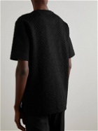 Fendi - Logo-Jacquard Jersey T-Shirt - Black