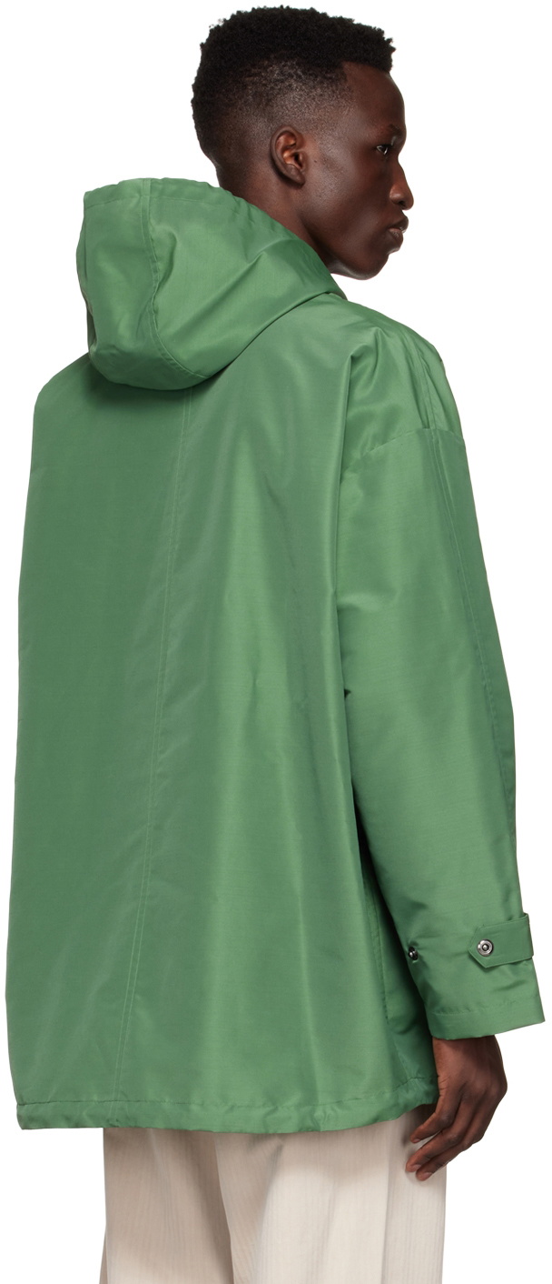 AURALEE Green Silk Jacket Auralee