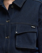 Rotate Birger Christensen Stretch Cropped Jacket Blue - Womens - Denim Jackets