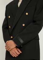 Versace Double-breasted Wool Blazer Black