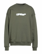 Off-white Mens Sweatshirt Military in Green